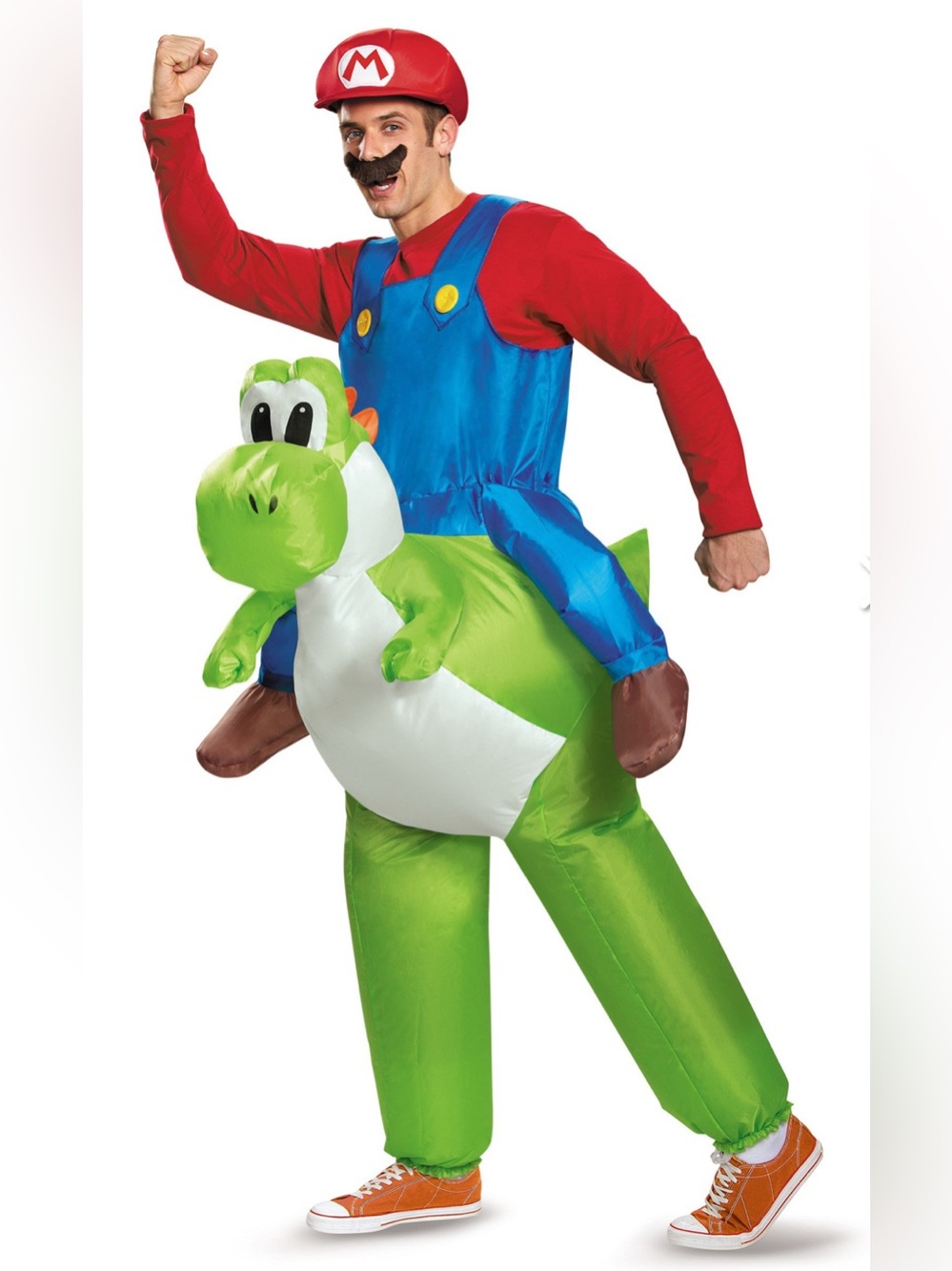 Mario Riding Yoshi Adult Costume Nintendo Halloween